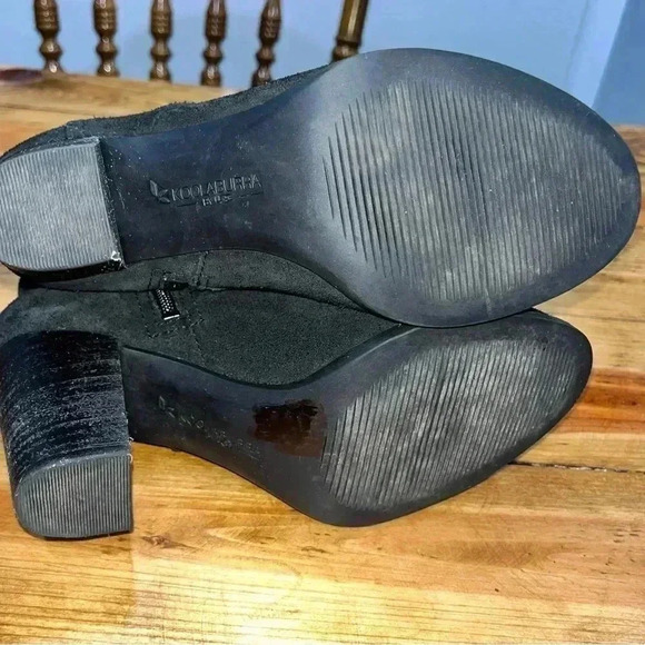 UGG KOOLABURRA Samiah Ankle Boots Ortholite stacked heel suede black side zip - Picture 13 of 13